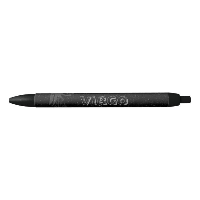 Translucent Virgo Black Ink Pen (Front)