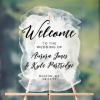 Translucent White Watercolor Wedding Welcome