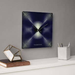 TRANSMISSION 1b Square Wall Clock