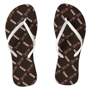 Transmission Tower and Power Line Pattern Jandals