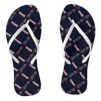 Transmission Tower and Power Line Pattern Jandals