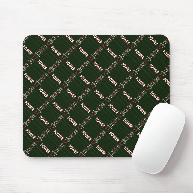 Transmission Tower and Power Line Pattern Mouse Pad (With Mouse)