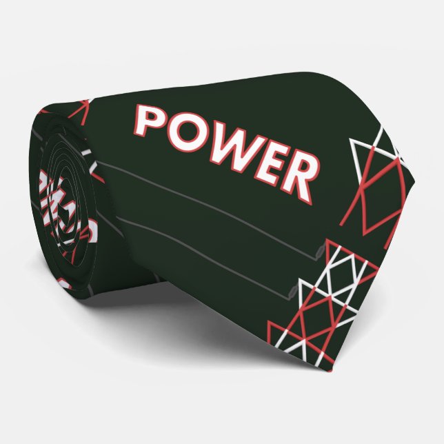 Transmission Tower and Power Line Pattern Tie (Rolled)