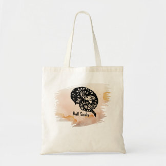 Transmute the Poison Named Bull Snake on Peach Tote Bag