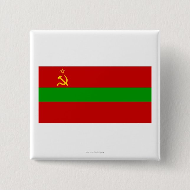 Transnistria Flag 15 Cm Square Badge (Front)