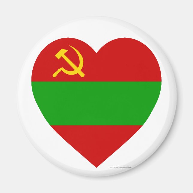 Transnistria Flag Heart Magnet (Front)