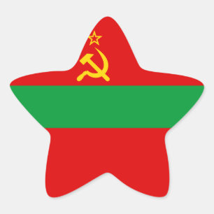 Transnistria Flag Star Sticker