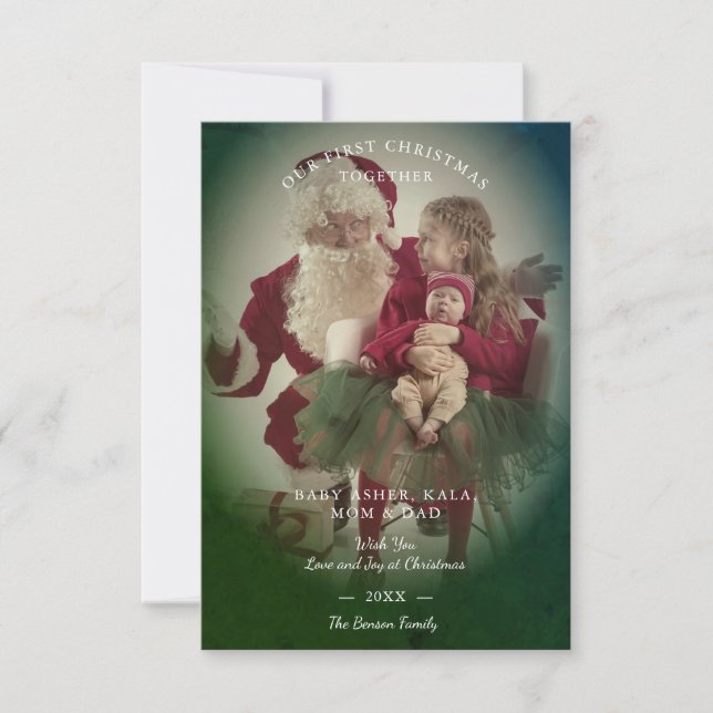 Transparency Effect Merry Christmas Photo Family (Front)