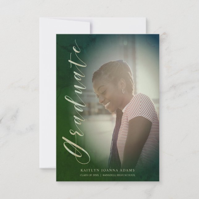 Transparency Graduate Photo Script Calligraphy (Front)