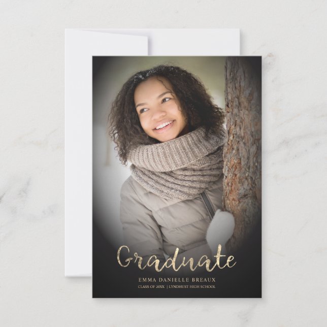 Transparency Graduation Photo Script Calligraphy (Front)