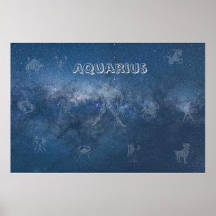 Transparent Aquarius Poster
