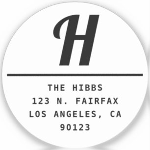 Transparent Black & White Return Address