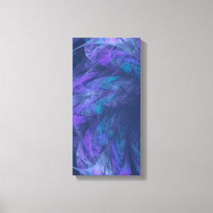 Transparent Blue Petals Fractal Canvas Print