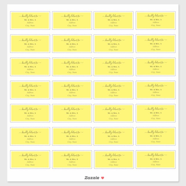 Transparent Calligraphy DIY Guest Address (Sheet)