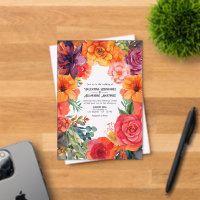 Transparent Colourful Floral Mexican Fiesta Weddin