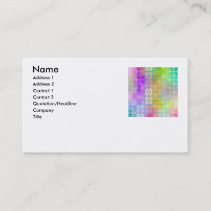 transparent colourful retro pattern, Name, Business Card