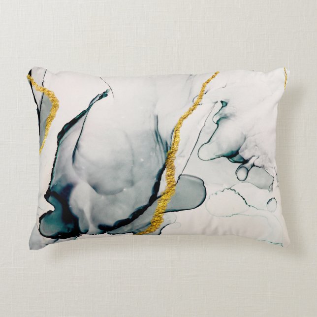 Transparent creativity. Abstract artwork. Trendy w Decorative Cushion (Front)