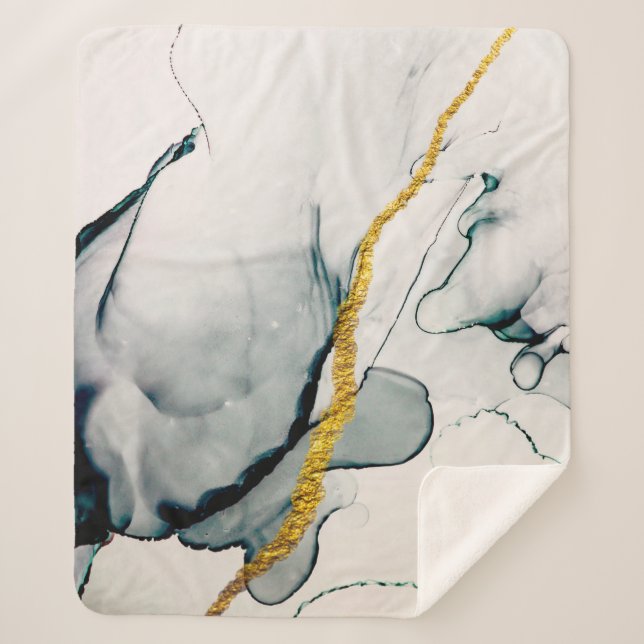 Transparent creativity. Abstract artwork. Trendy w Sherpa Blanket (Front)