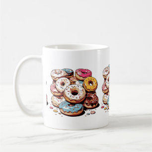Transparent Doughnuts Sticker Coffee Mug