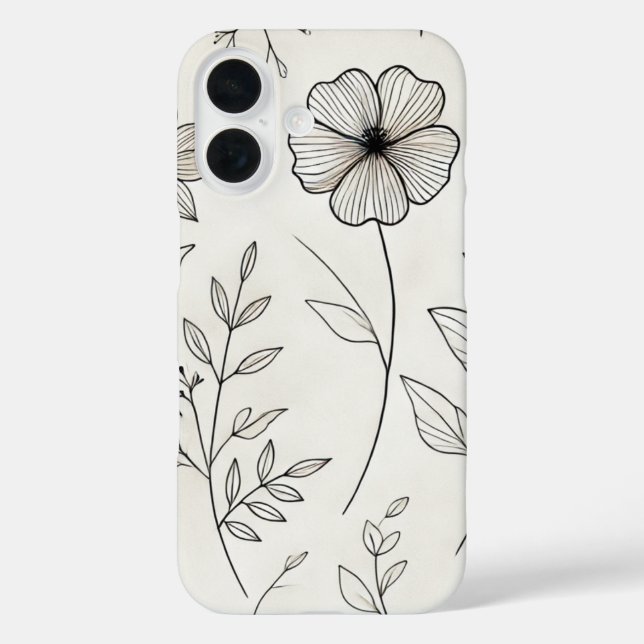 Transparent Floral Elegance Case-Mate iPhone Case (Back)