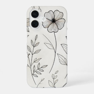 Transparent Floral Elegance iPhone 16 Case