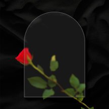 Transparent Frosted 5"x7" Arch Blank Wedding