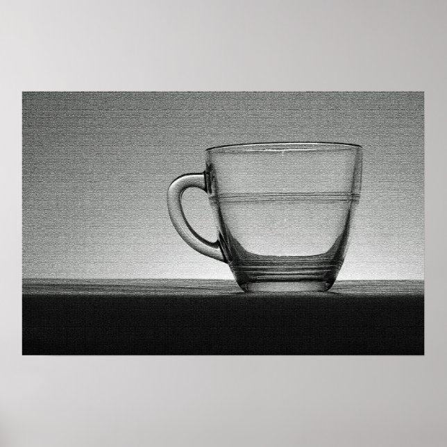 Transparent glass cup backlit poster (Front)