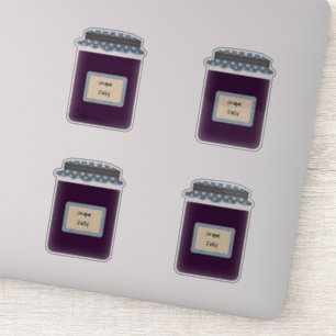 Transparent Grape Jelly Product Stickers
