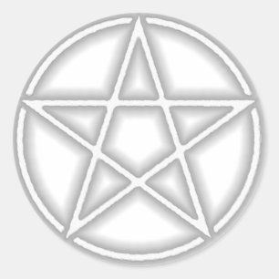 Transparent Grey Pentacle Stickers