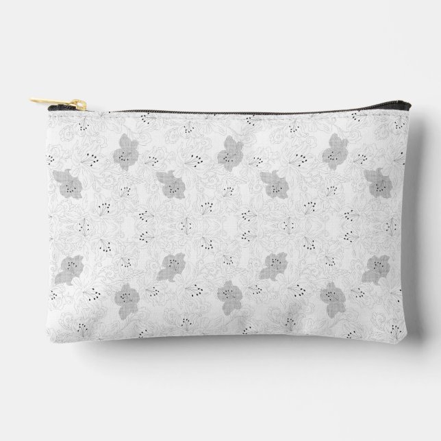 Transparent Grid Overlay – Editable PNG Texture Accessory Pouch (Front)