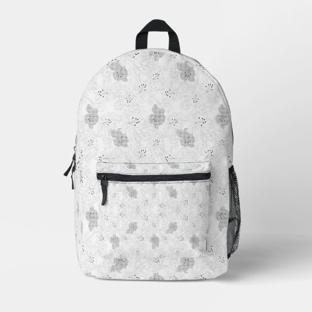 Transparent Grid Overlay – Editable PNG Texture Printed Backpack (Front)