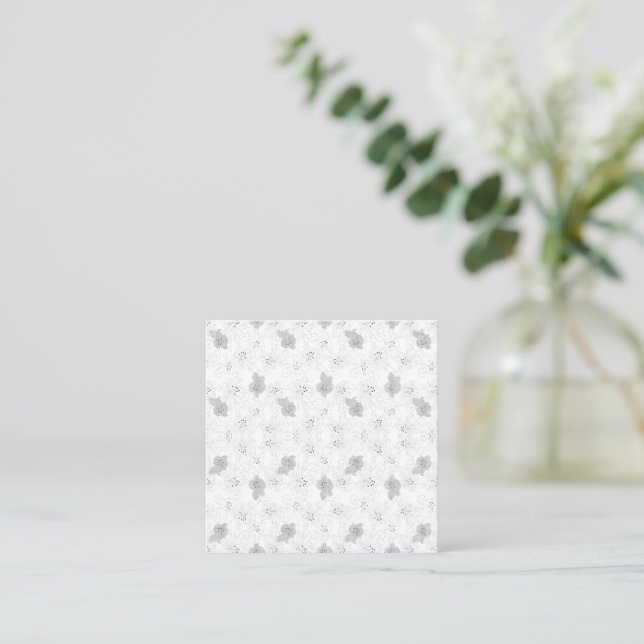 Transparent Grid Overlay – Editable PNG Texture Square Business Card (Standing Front)