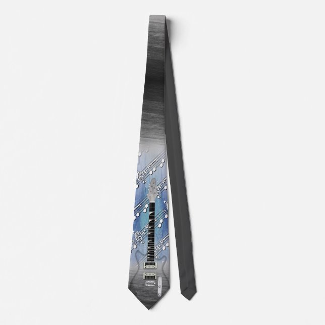 Transparent Guitar Music Tie (Front)