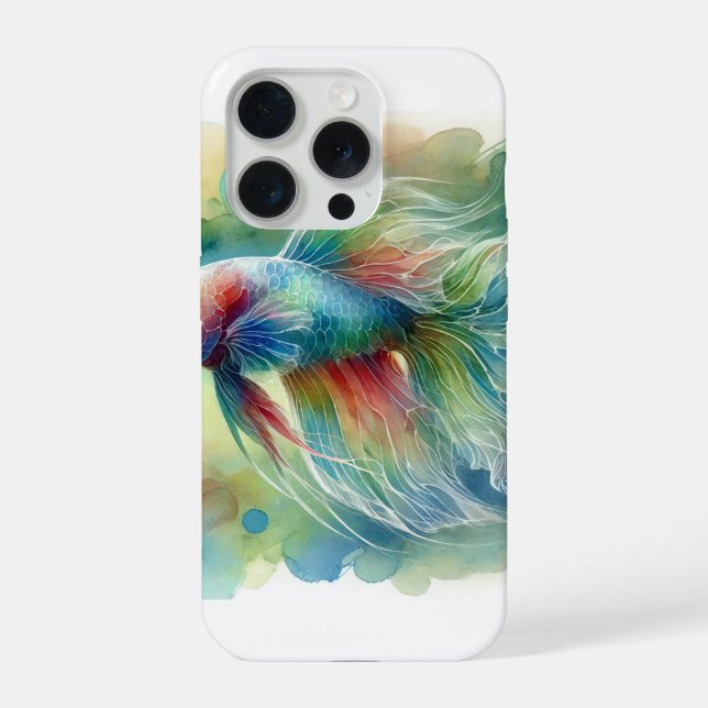 Transparent Head Fish 260924AREF120 - Watercolor iPhone Case (Back)