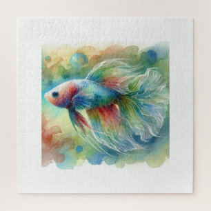 Transparent Head Fish 260924AREF120 - Watercolor Jigsaw Puzzle