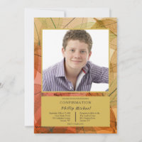 Transparent Leaves Fall Photo Invitation
