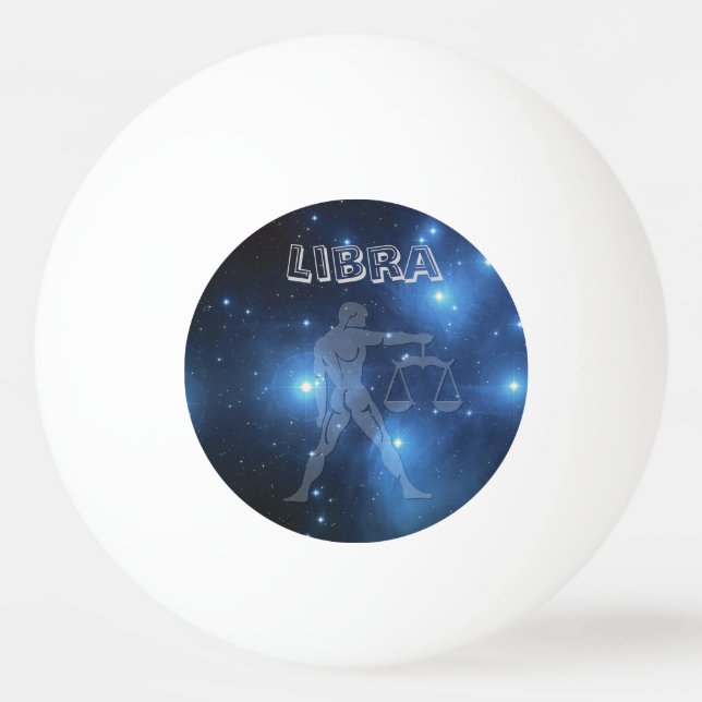 Transparent Libra Ping Pong Ball (Front)