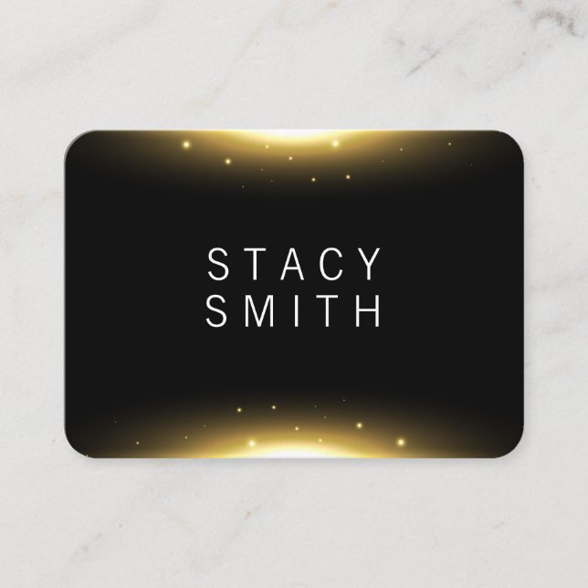 Transparent Light Sparkles Business Card (Front)