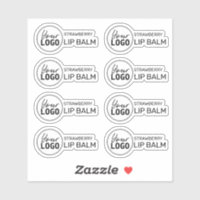 Transparent Lip Balm Logo Labels