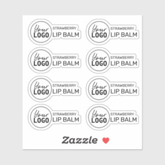 Transparent Lip Balm Logo Labels