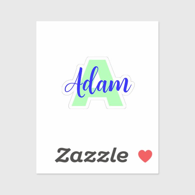 Transparent Monogram + Name | Waterproof Stickers (Sheet)