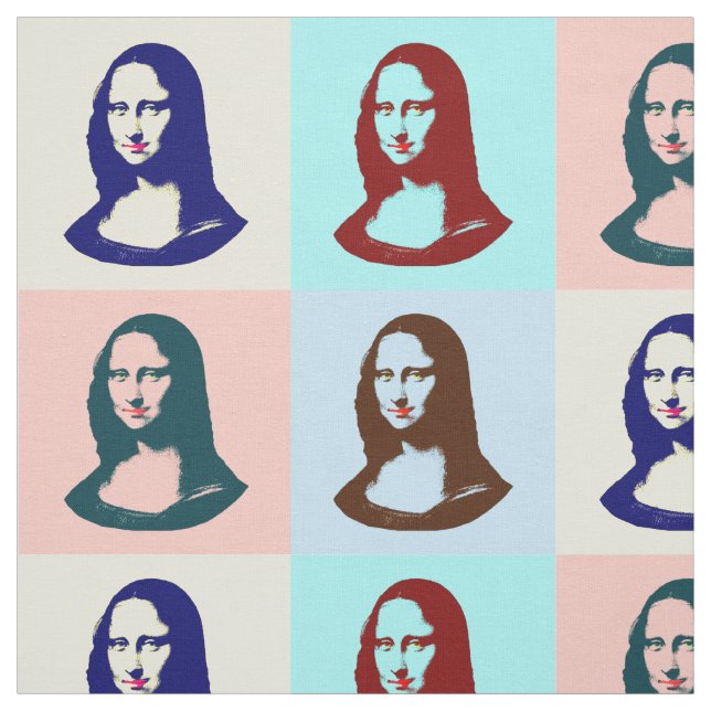 Transparent Pop Art Mona Lisa Fabric (Swatch)