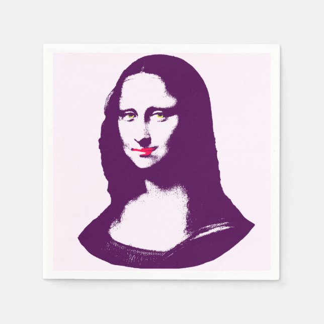Transparent Pop Art Mona Lisa Napkins (Front)
