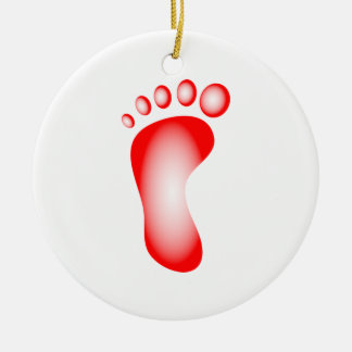 Transparent Red Foot Ceramic Tree Decoration