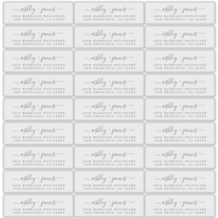 Transparent Return Address Labels 4.45 x 1.45" 27x