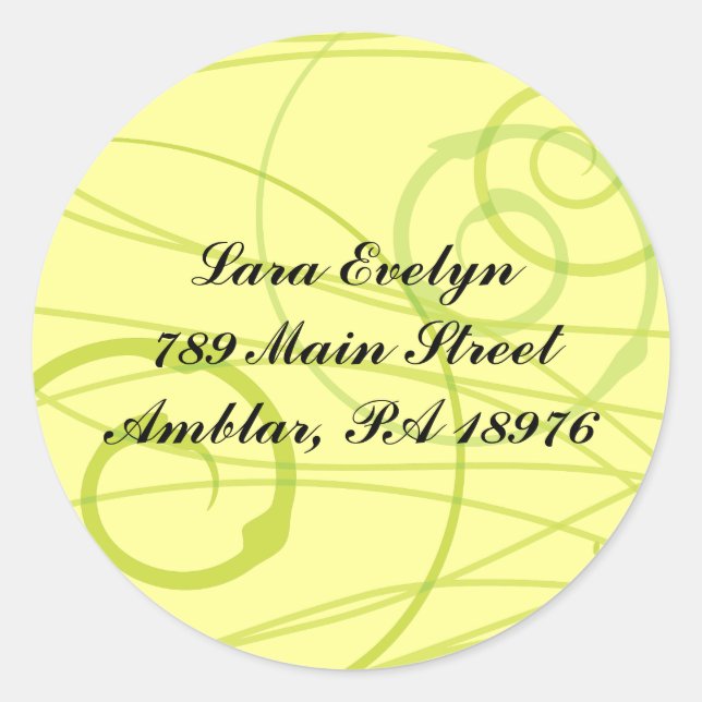 Transparent Roses Return Address Sticker Seal (Front)