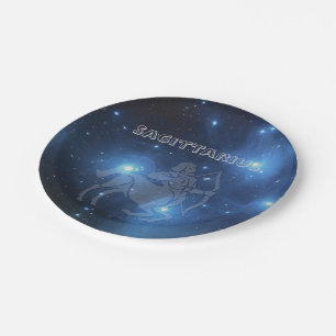 Transparent Sagittarius Paper Plate