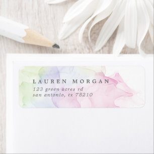 Transparent Silk Elegant Return Address Label