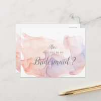 Transparent Silk Modern Bridesmaid Invitation