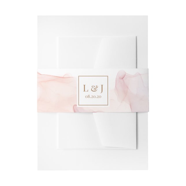 Transparent Silk Modern Wedding Belly Band Invitation Belly Band (Front Example)